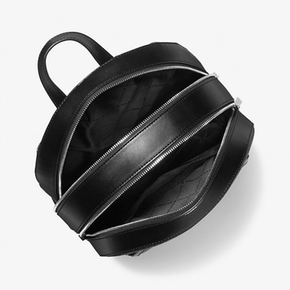 Mihcael Kors Jaycee Large Logo Backpack In Black Signature NWT - Picture 3 of 4